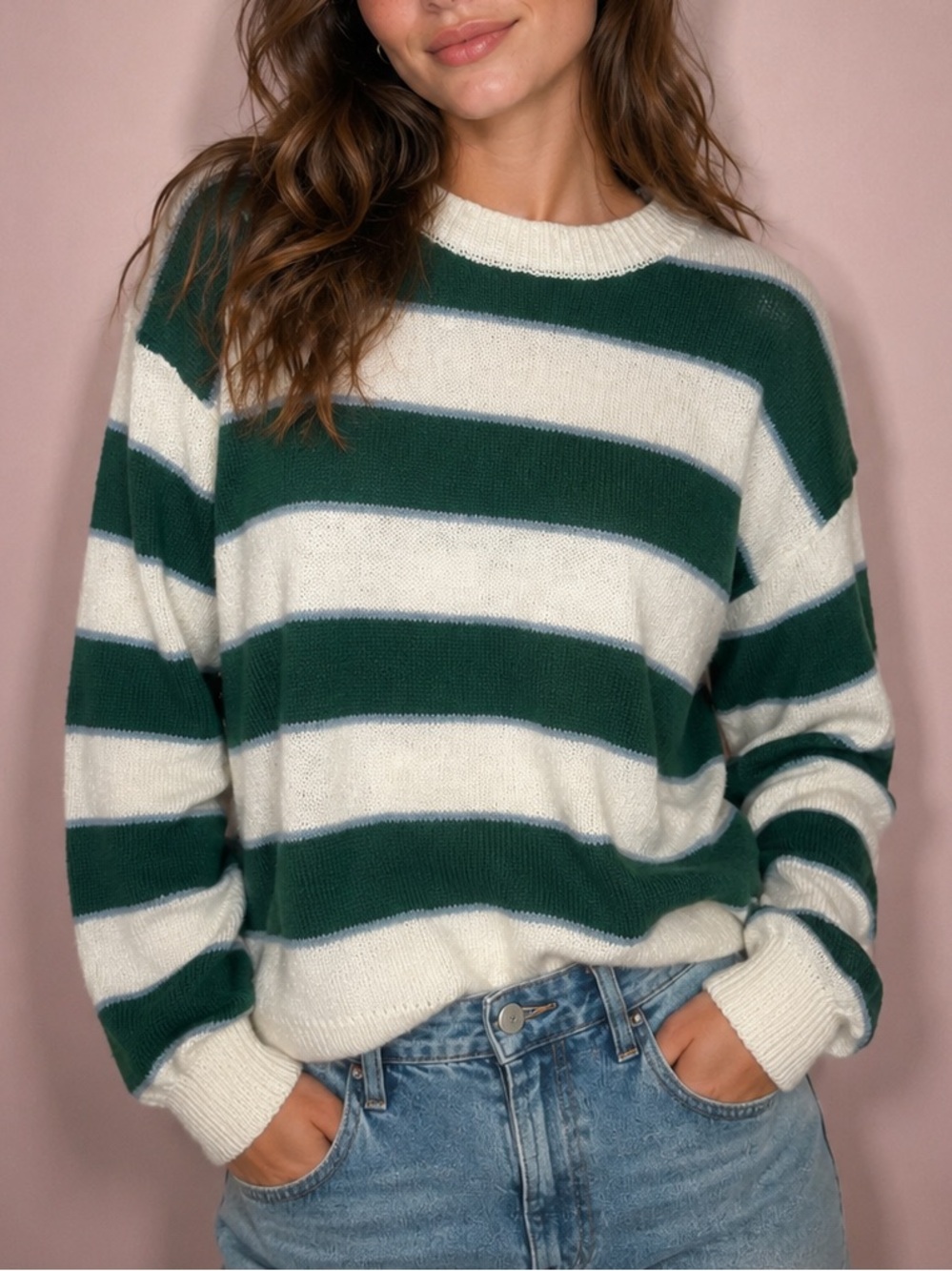 Evergreen striped sweater